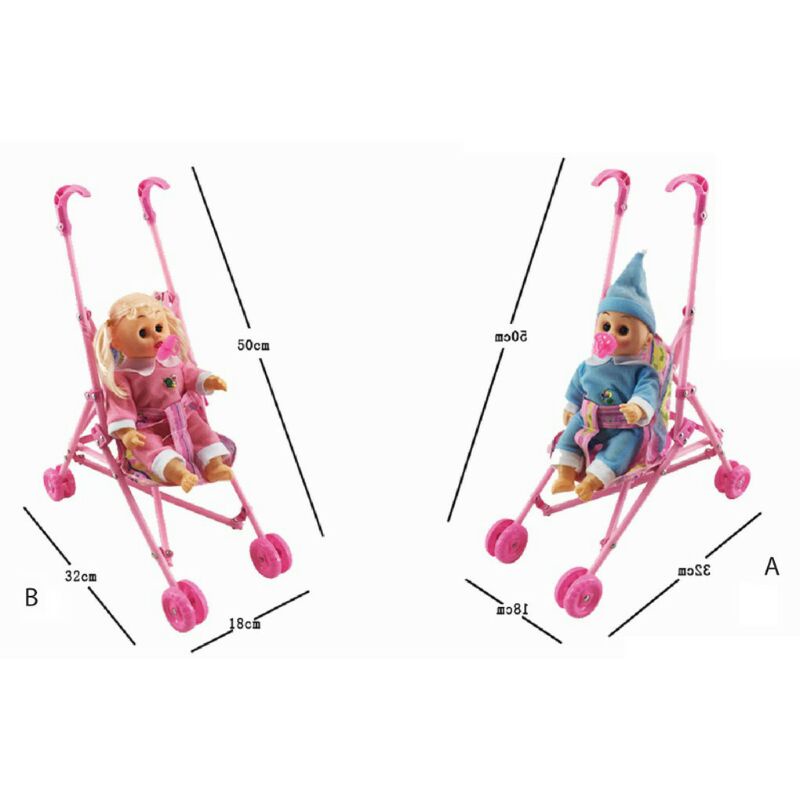 ( BISA COD ) Mainan Anak Stroller Dorongan Boneka 17281 - Stroller Doll