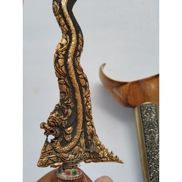 Keris Nogo Sosro Kinatah Kuningan Sepuh Emas