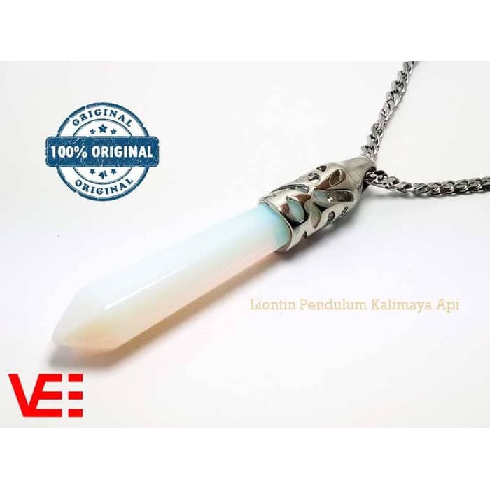 Jual Murah Vee Kalung Kesehatan  Liontin Pendulum Batu Kalimaya Api