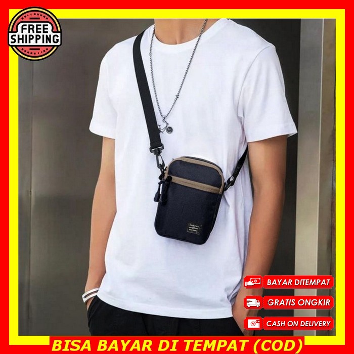 Tas Selempang Pria Slingbag Waterproof Keren Branded Terbaru Sling Bag Canvas Original Slempang Mini