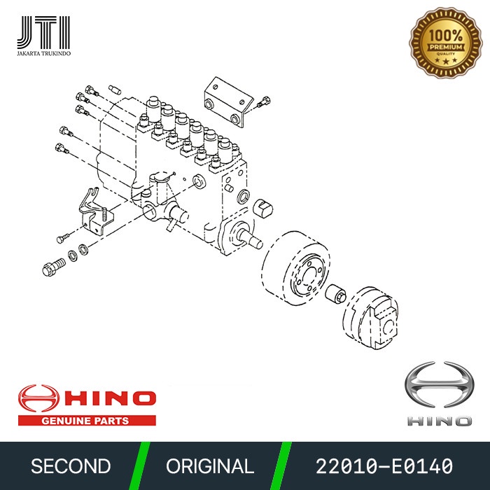 BOSCH PUMP BOSPOM HINO FM 260 TI POMPA INJEKSI SOLAR 22010-E0140