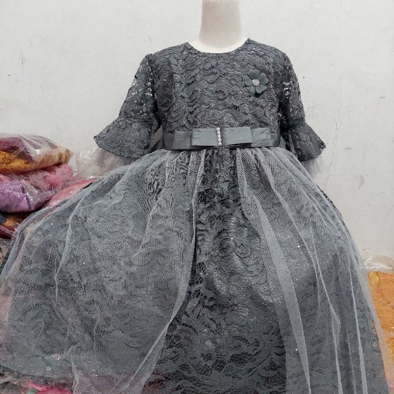 DRESS BROKAT CORD GLITTER TILE SLENDANG