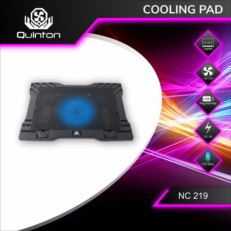 Cooler Pad Kipas Laptop Quinton jaring NC-219 Cooling Pad15,6inch