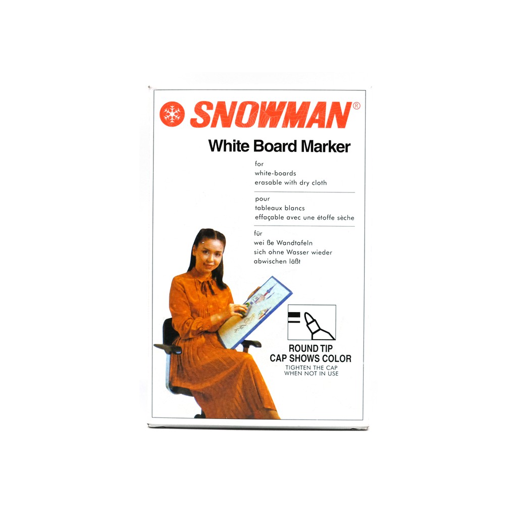 

Snowman WhiteBoard Marker BG-12 (12 Pcs)