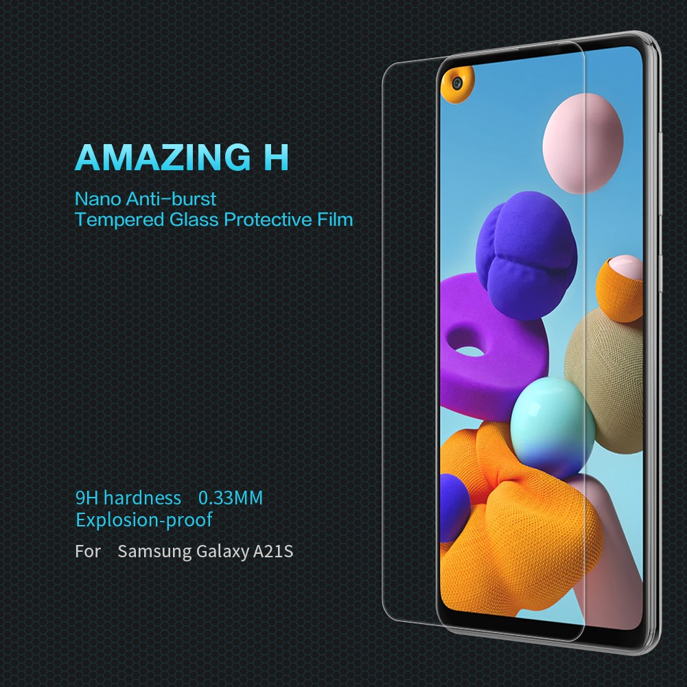 Tempered Glass SAMSUNG Galaxy A21s Nillkin Amazing H Anti Gores Kaca