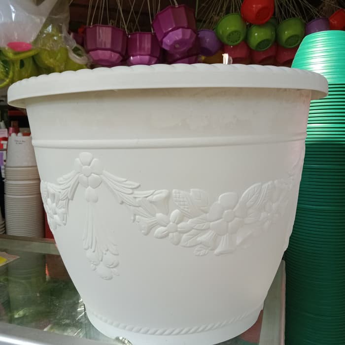 Pot Shallom Putih - Pot Bunga - Pot Tanaman - Pot Putih