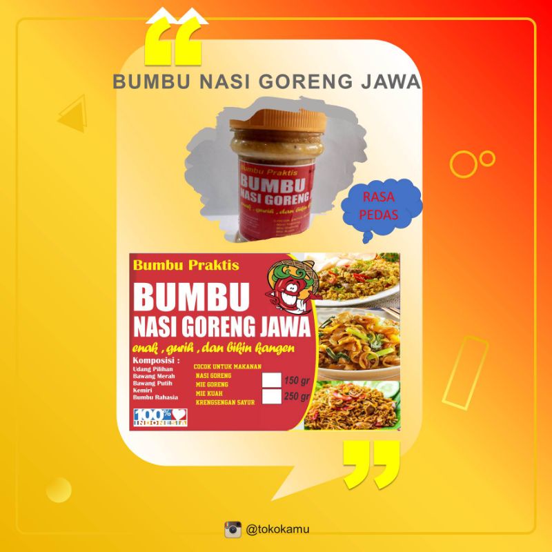 

bumbu nasi goreng jawa rasa pedas