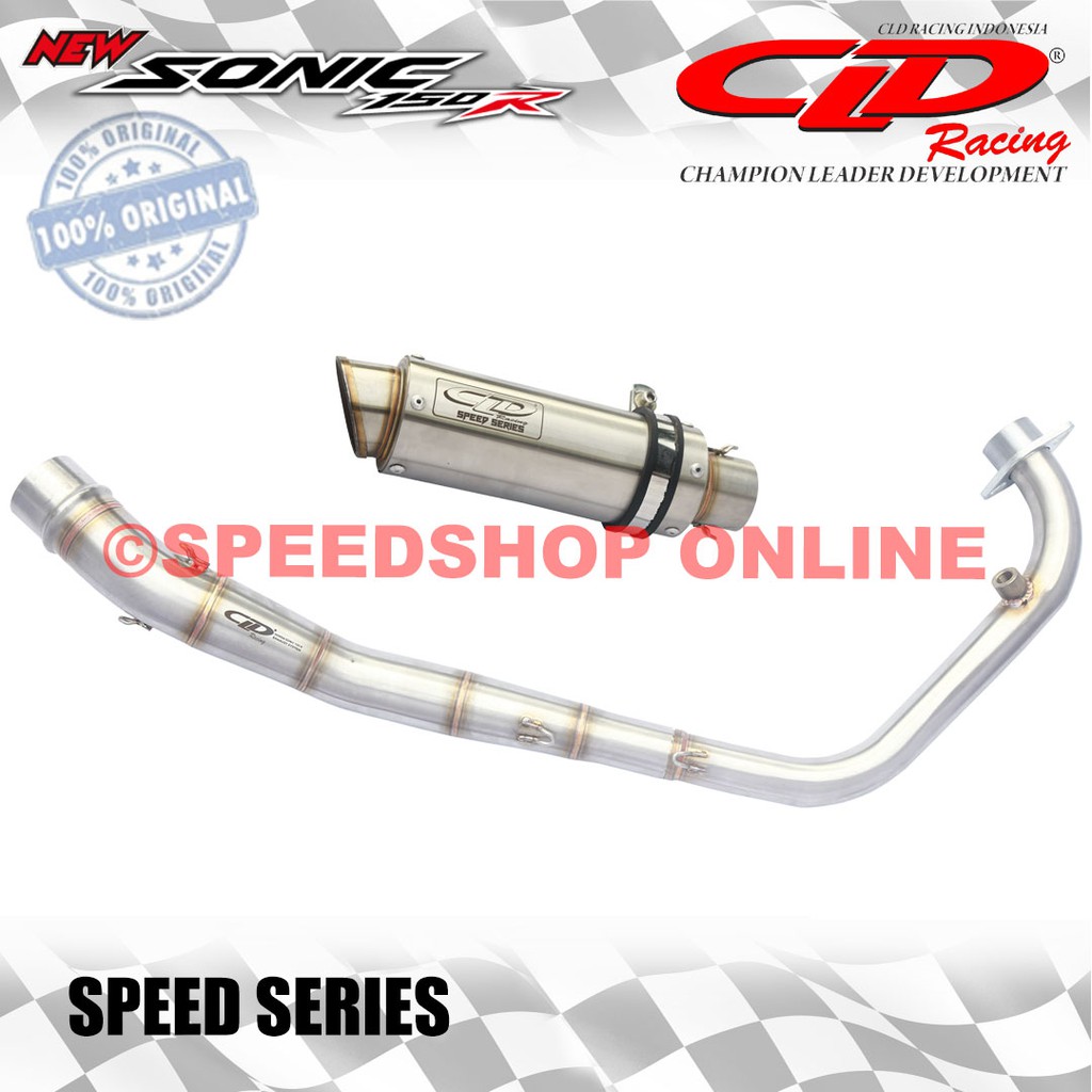 knalpot cld racing honda sonic 150r original type speed series inlet 50mm