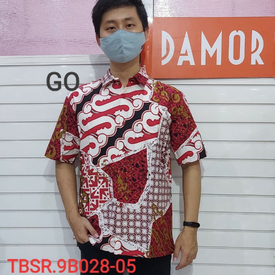 gos DAMOR (CRESSIDA) KEMEJA BATIK LENGAN PENDEK PRIA REGULER Baju Batik Cowok