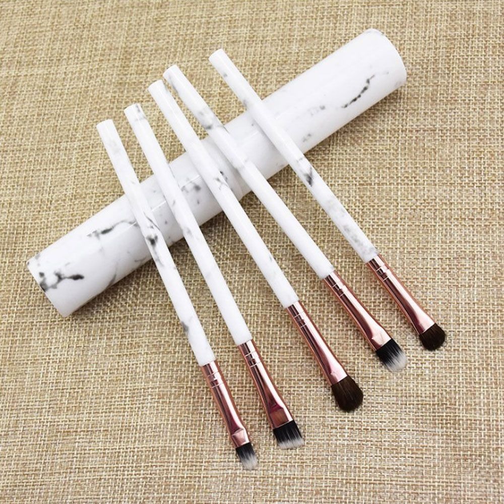 5pcs / Set Brush Makeup Portable Untuk Eyeshadow / Alis / Bulu Mata / Foundation / Bedak