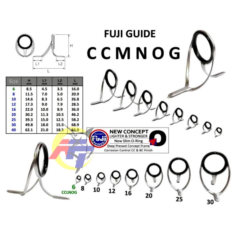 RING GUIDE FUJI CCMNOG MNOG JAPAN POPPING JIGGING CASTING