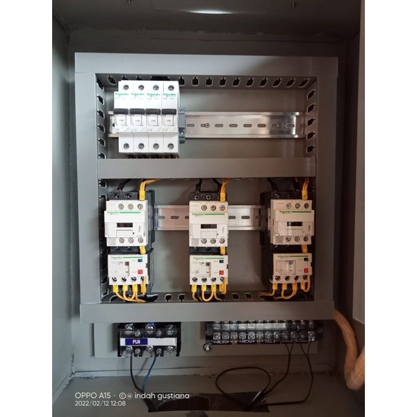 panel blower kandang ayam,3 blower 1 phase,com Schneider, overload
