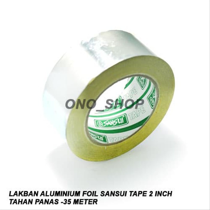 

Jualan Lakban Aluminium Foil Sansui Tape 2 Inch Tahan Panas - 35 Meter Gilaa!!!