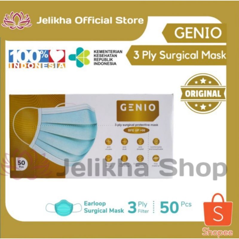 Masker Medis Premium Genio | Masker 3 ply | Disposable Face Mask