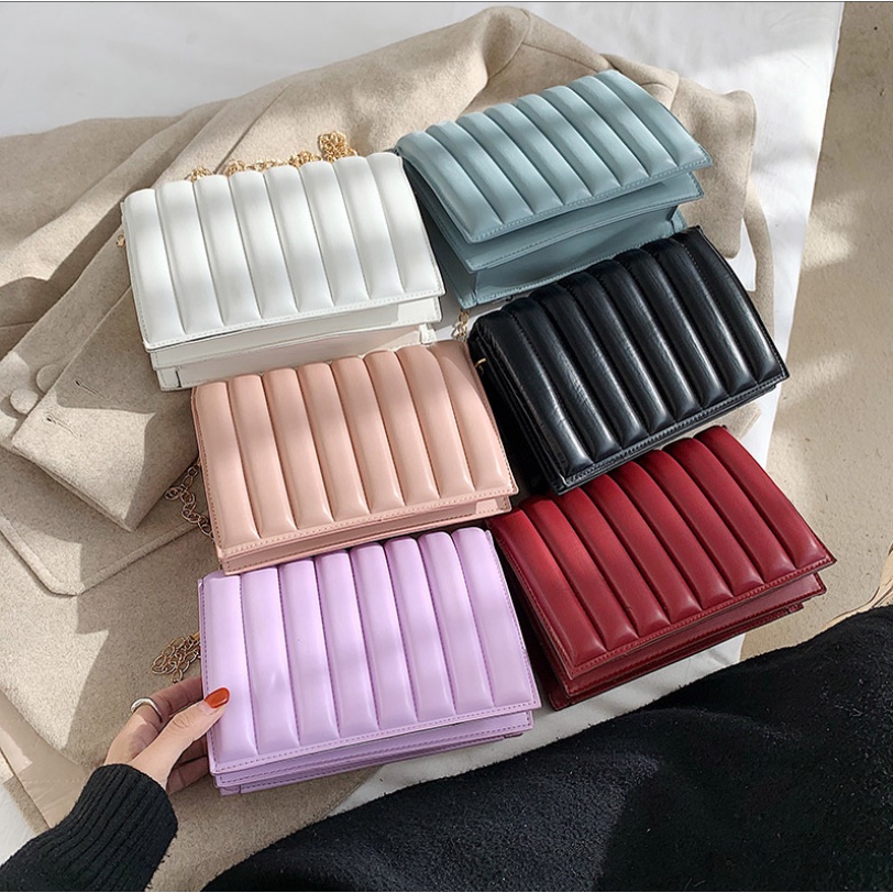 NAMI Tas Selempang Bahu BORDIR Polos Slingbag Wanita Pria Remaja Elegant Korean Style By Chikoisme (RSL) NR