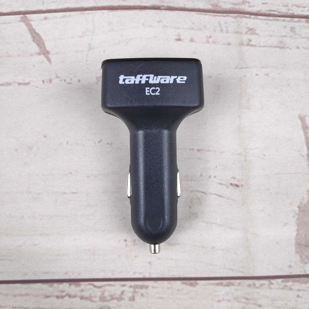 Taffware Dual USB Car Charger with LED Display - EC2 - Black