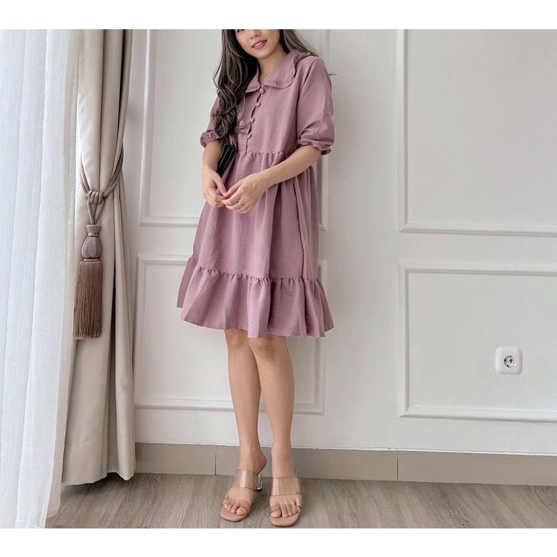 DRESS WENDY EC 8889 / DRESS BABYDOLL SIMPLE POLOS PREMIUM / DRESS KOREA POLOS / DRESS SIMPLE KOREA
