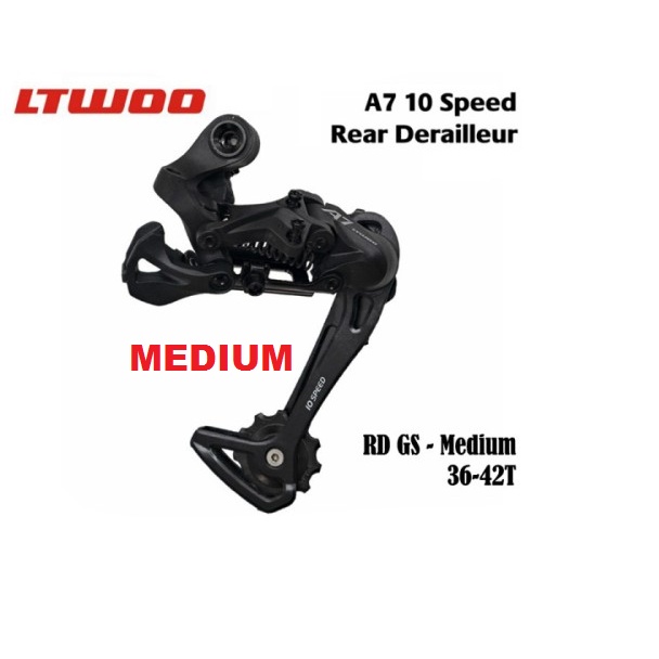 RD Ltwoo A7 10  MEDIUM CAGE Speed rear derailleur Sepeda Lipat Seli balap Mtb