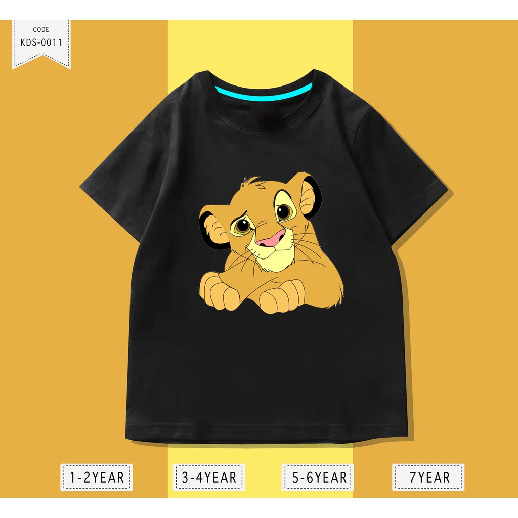 Baju Anak Raja Singa / Kaos Distro DTF Anak Laki Laki dan Perempuan / Unisex / Motif Kartun