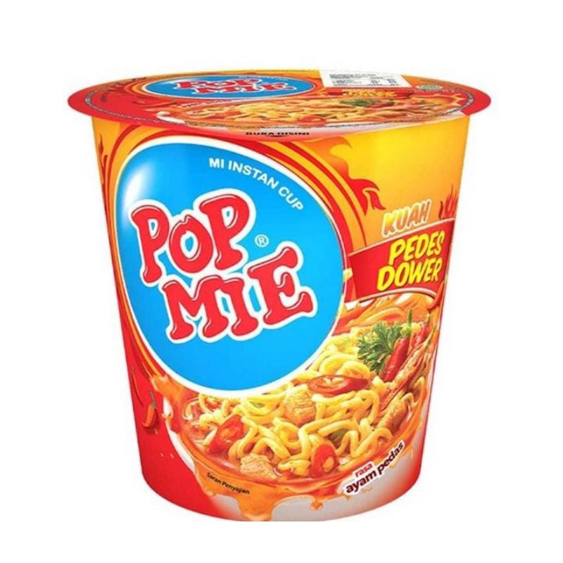 

POP MIE Mi Instan Cup Kuah Pedes Dower Ayam Pedas 75 g