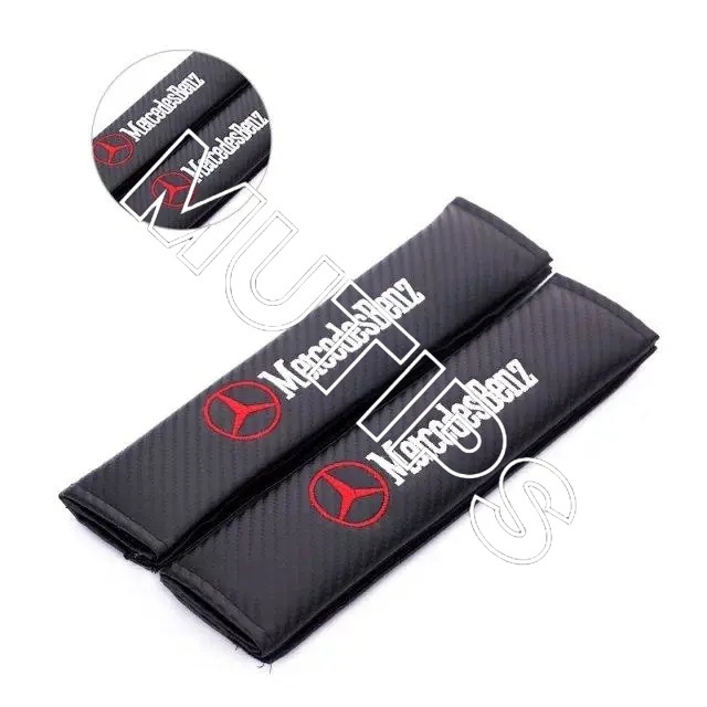 2 Pcs Bantalan Sabuk Pengaman Mobil Bahan Serat Karbon Untuk Mercedes-Benz W207 W211 W205 W212 W204 W220 W206 W124 W213 W2218218