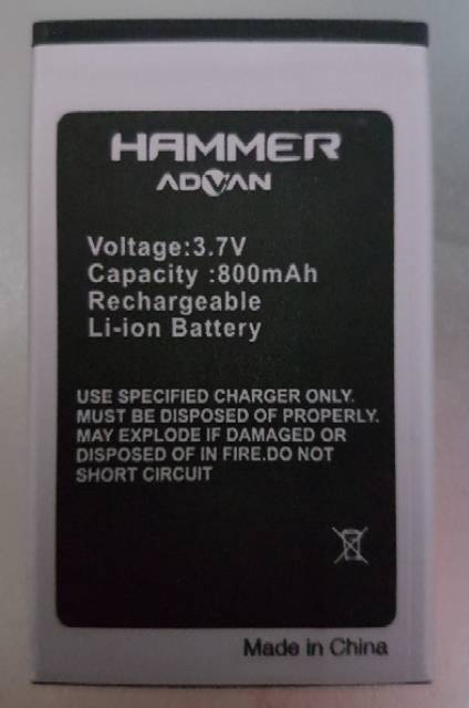 Baterai Battery Batre Original Advan Hammer R3D