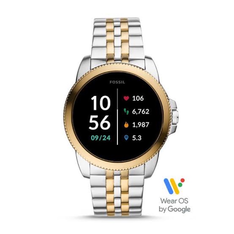 jam tangan smartwatch fossil gen 5e FTW4051 two tone