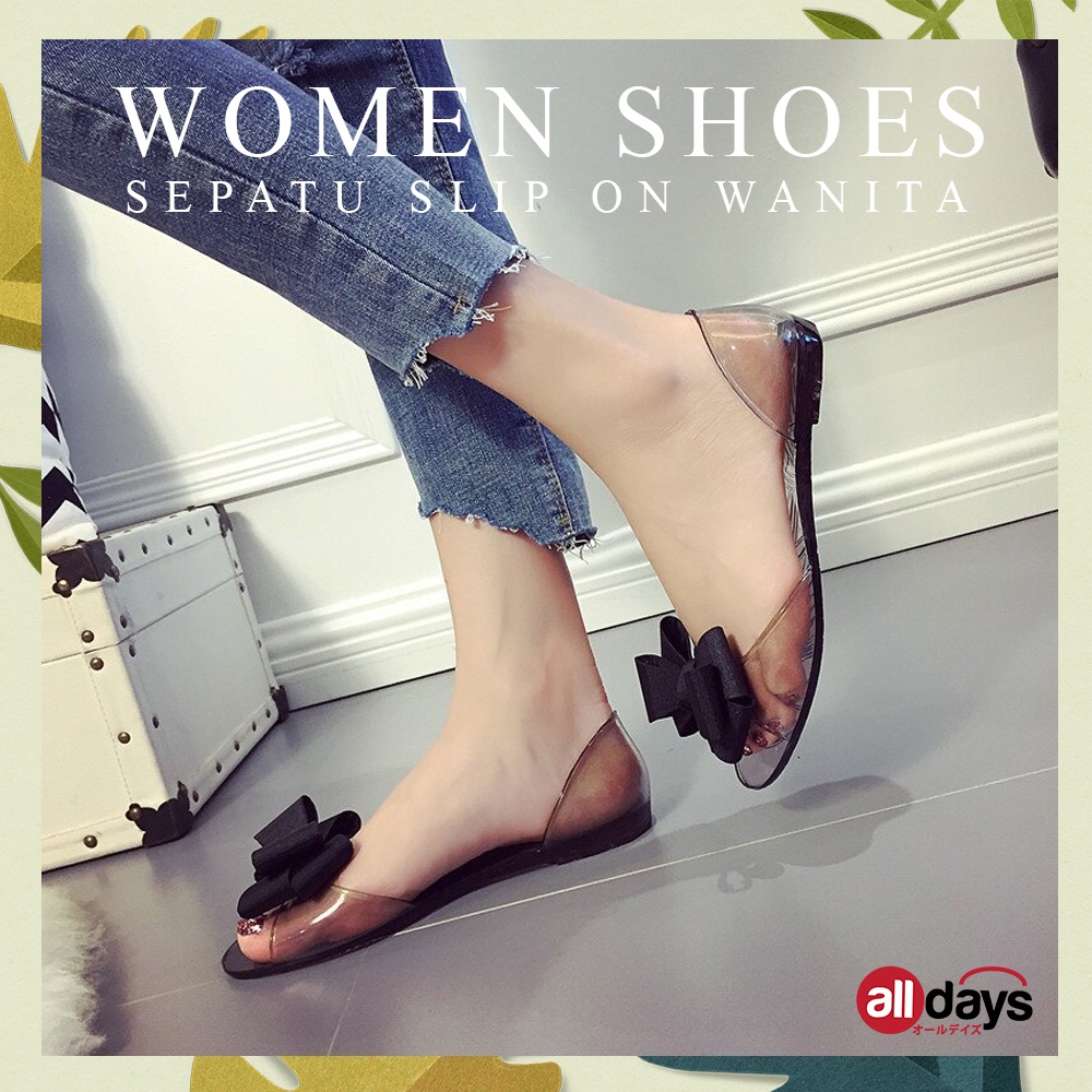 Alldays Sepatu Flat Selop Jelly Wanita Spiral Size 35-41