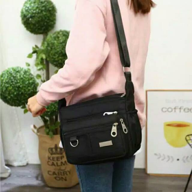 Waterproof Nylon Shoulder Bag Tas Selempang Wanita/Tas Selempang Wanita