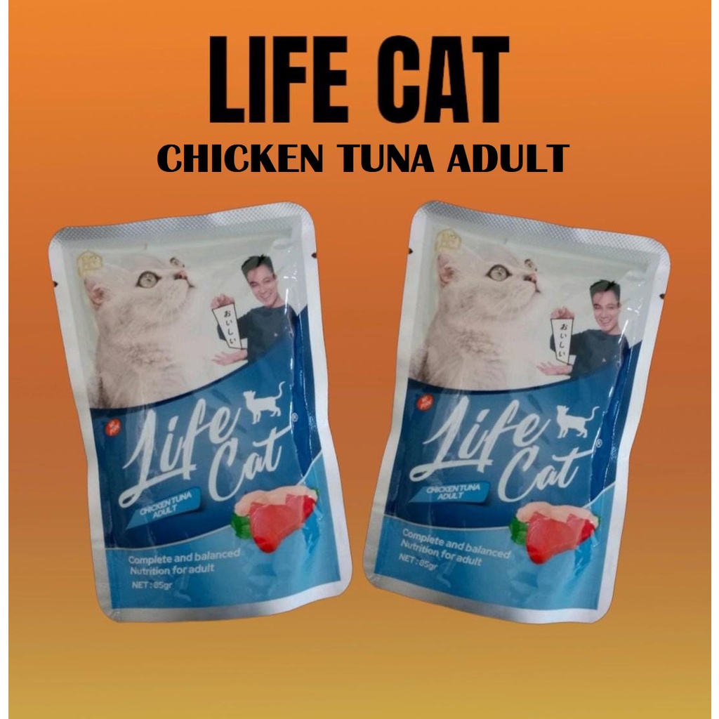 Makanan Kucing Basah LIFE CAT Kitten Adult Pouch 85 gr