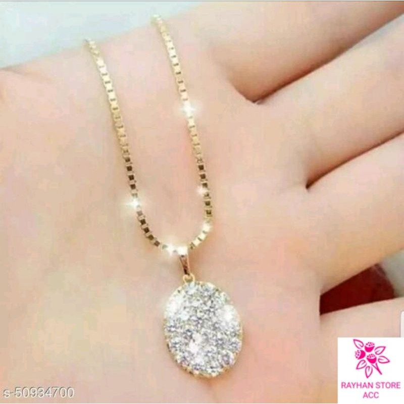 KALUNG Xuping gold plated Fre liontin Bandul full mutiara putih-full