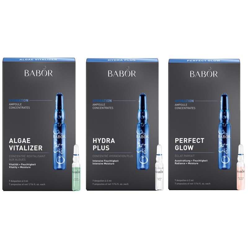 Babor Algae Vitalizer Hydra Plus Perfect Glow Ampoule Shopee Indonesia