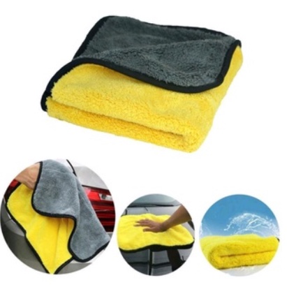 KAIN LAP KUNING 2 SISI MICROFIBER / KAIN LAP MOBIL MOTOR SERBAGUNA 2 SISI