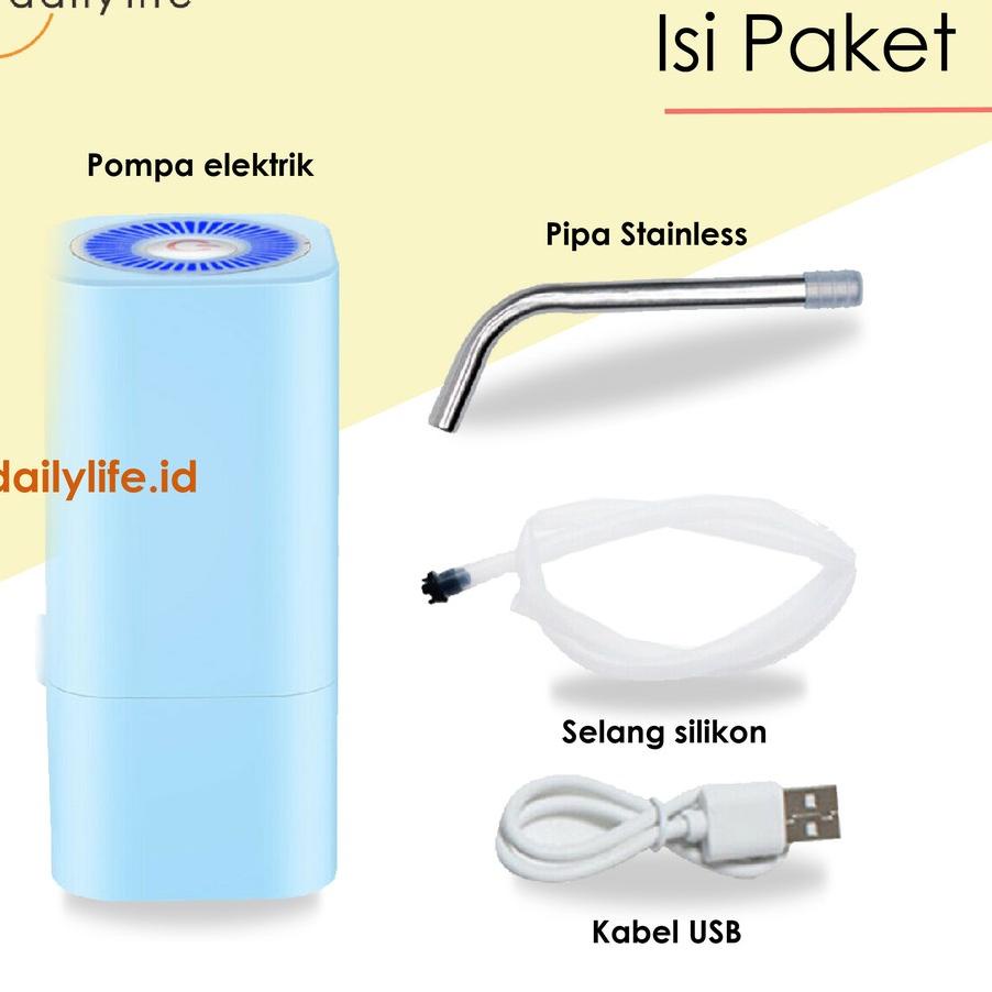 ❀ Pompa Air Galon Dispenser Elektrik Otomatis Pink Biru - AIR-WARNA - Dailylife.id ◊