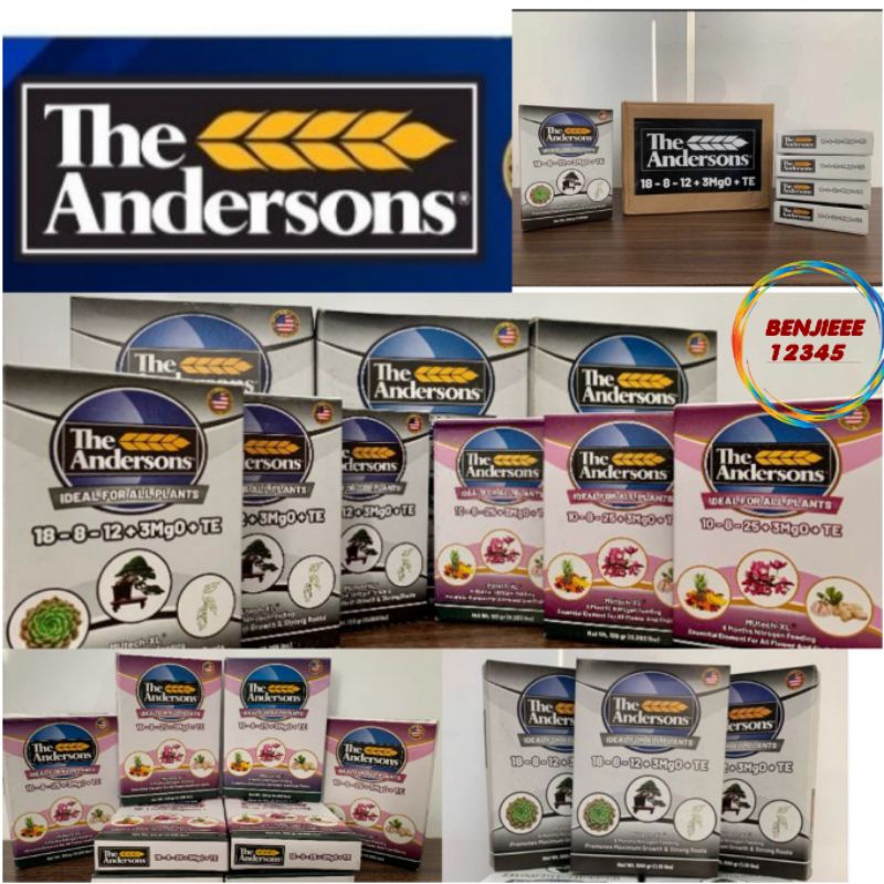 THE ANDERSONS pupuk slow release made in USA 500gr 120gr The anderson hitam ungu pink 10-8-25 + 3MgO + TE kemasan 120 gram 18-8-12 + 3Mg0 + TE 120 gr 500 gram pupuk bonsai bonsay tanaman premium tanaman hias daun osmocote dekastar aglonema buah bunga