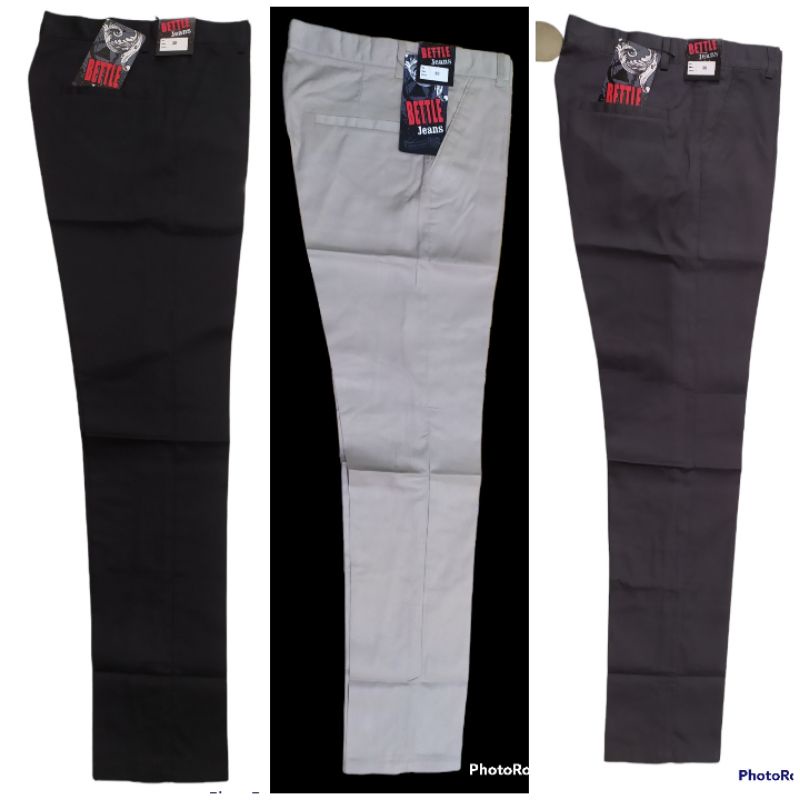 CELANA PANJANG CHINOS BAHAN KAIN SLIM FIT