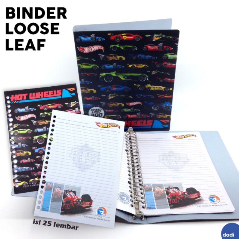 

Dadi - Hot Wheels Binder/Ring Book/Buku Catatan