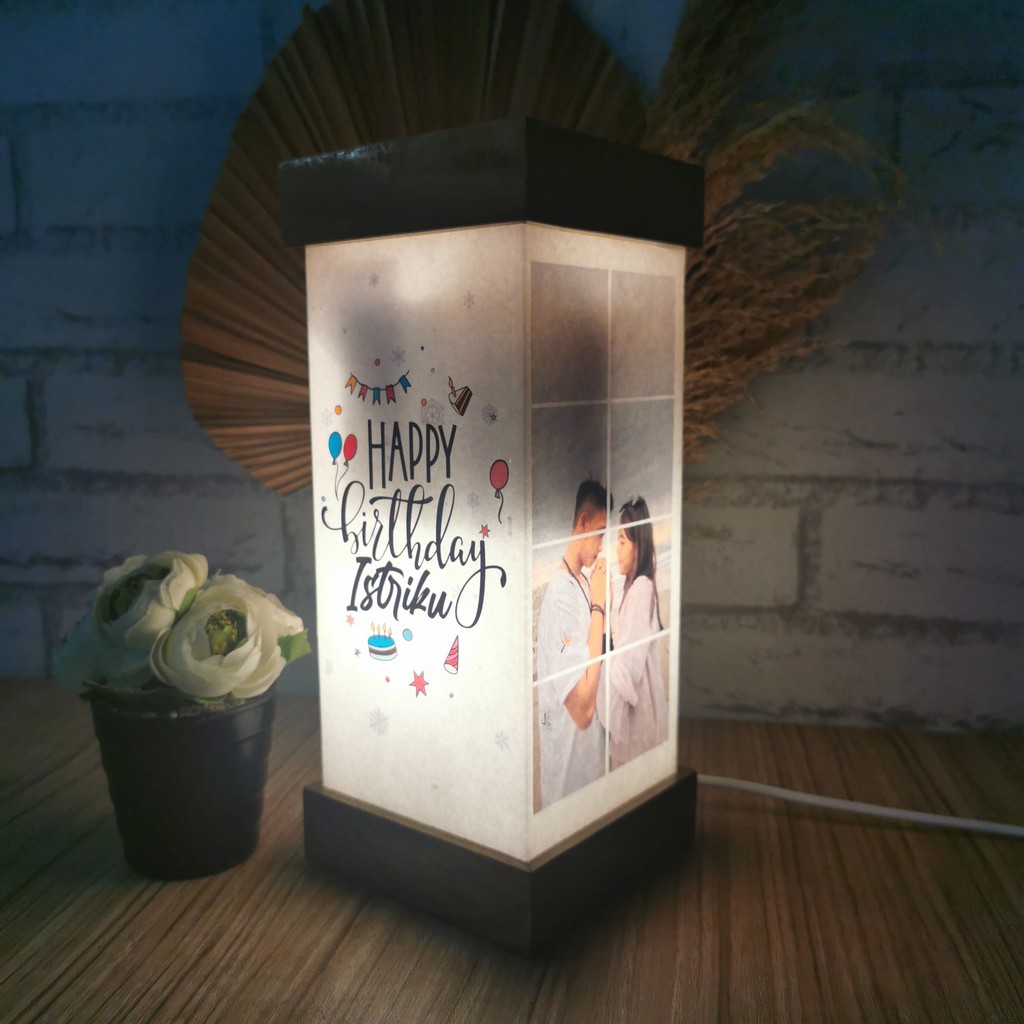 Lampu Hias Lampu Tidur kolase foto kado ulang tahun birthday size besar