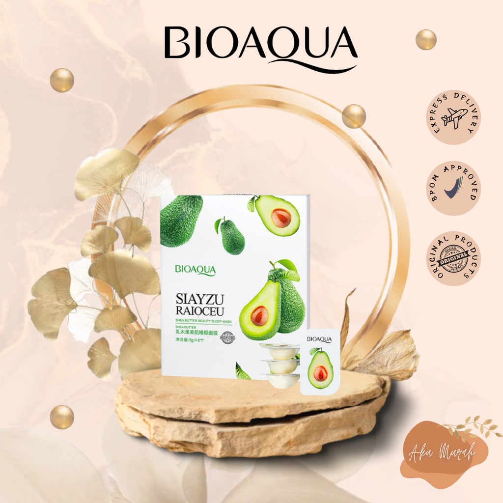 ✨ AKU MURAH ✨ [SACHET] BIOAQUA Beauty Sleeping Mask Shea Butter