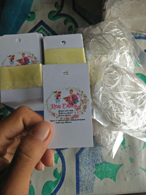[500 Pcs] Tali Hangtag Benang Putih Ekslussif