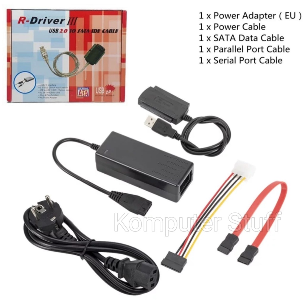 USB 2.0 to IDE SATA Converter HDD 2.5&quot; / 3.5&quot; R-Driver III