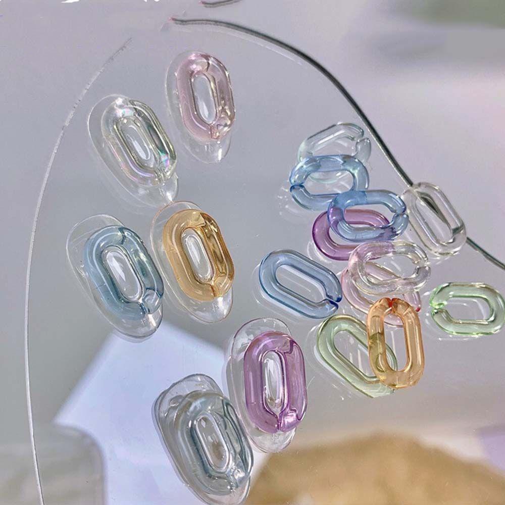 Mxbeauty Oval Gantungan Kunci Perhiasan Kuku DIY Vintage Jelly Warna Nail Art Dekorasi Resin Manicure 3D Nail Charms