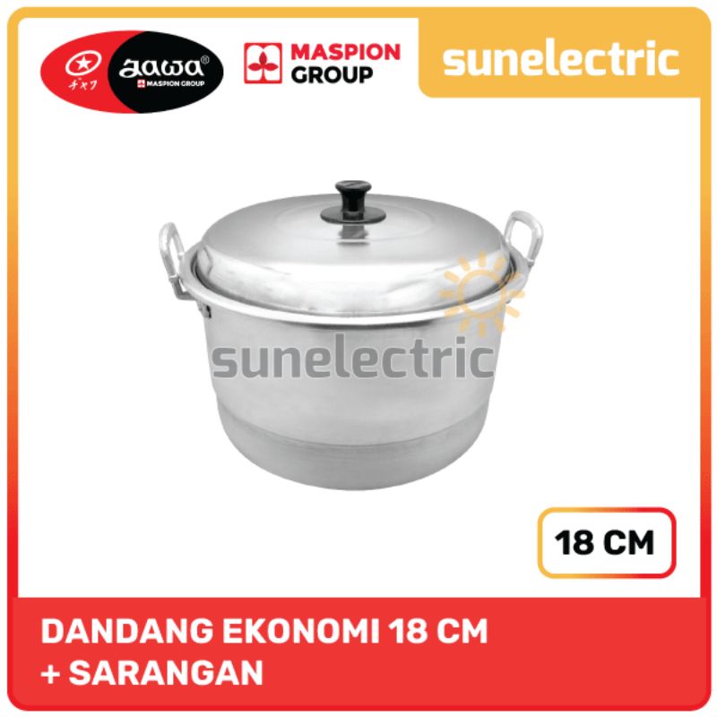 Maspion alu Dandang Ekonomi Kukusan/Steamer/Langseng/Panci Kukusan ukuran 20,22,24,26