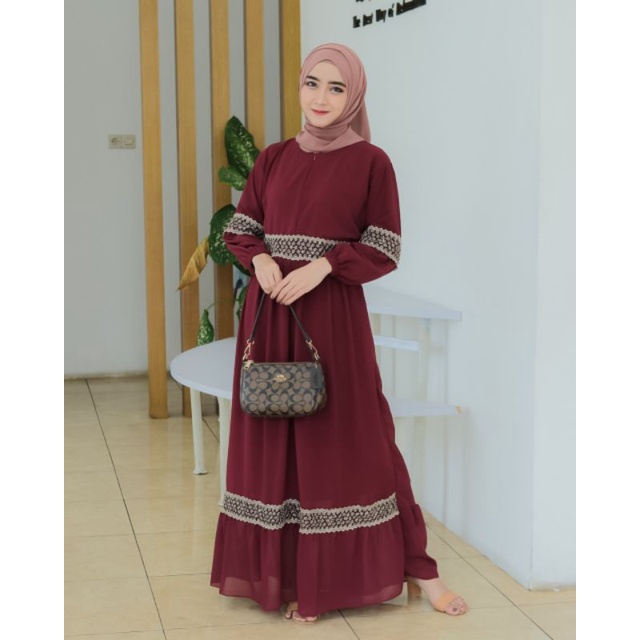 Gamis Seuty Mix BabyDoll Terbaru / Gamis / Gamis model terbaru 2022 / Gamis seruty / gamis ceruty