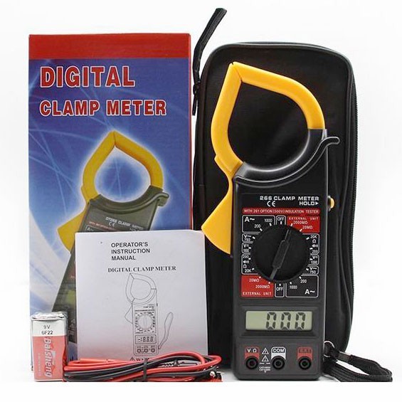 Tang Ampere Clamp Meter Digital Multimeter Multitester Tegangan Arus Listrik Taffware Volt Ohm Watt