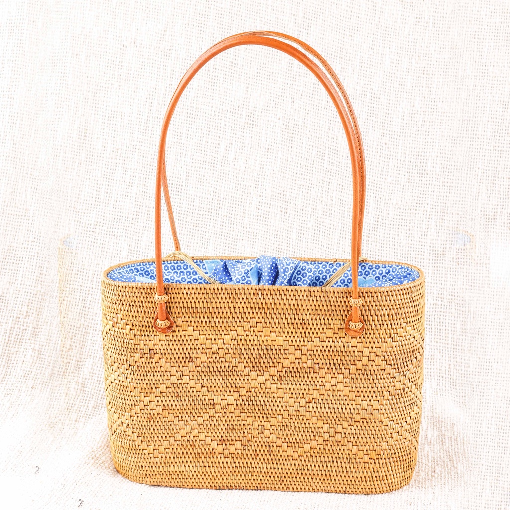 Tas Wanita Hadiah Premium Shoulder Slempang Anyaman Ate Rotan Bali