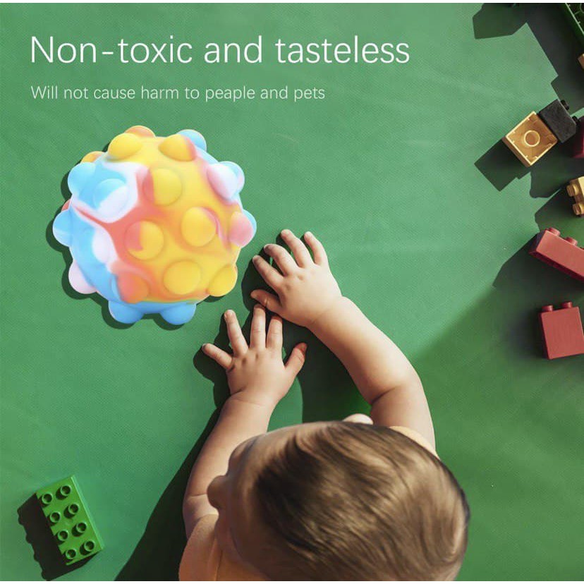 Pop It Ball Needoh Stress Ball 3D Bola Squishy New Fidget Toy Mainan Anak Viral