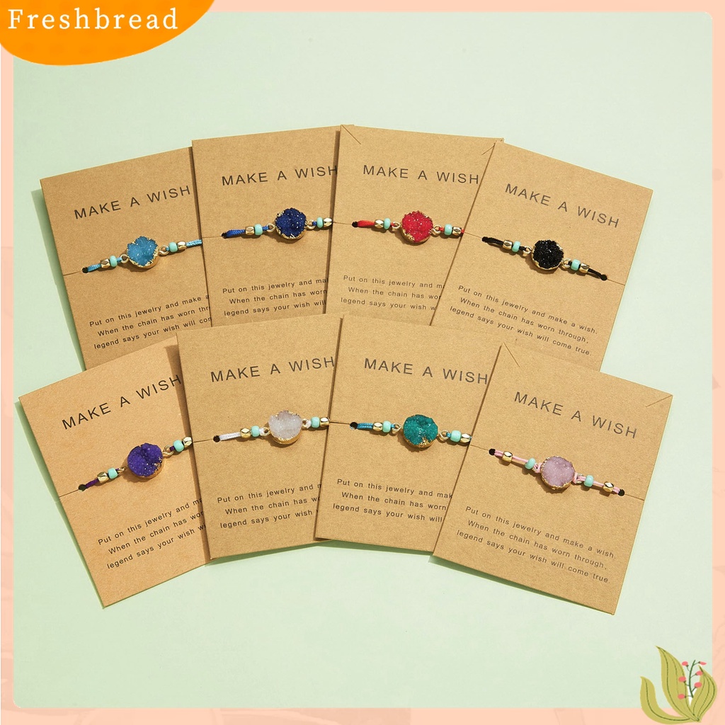 |Frebre Frebre| Gelang Batu Alam Imitasi Adjustable Tahan Lama Gaya Korea Untuk Pria Dan Wanita