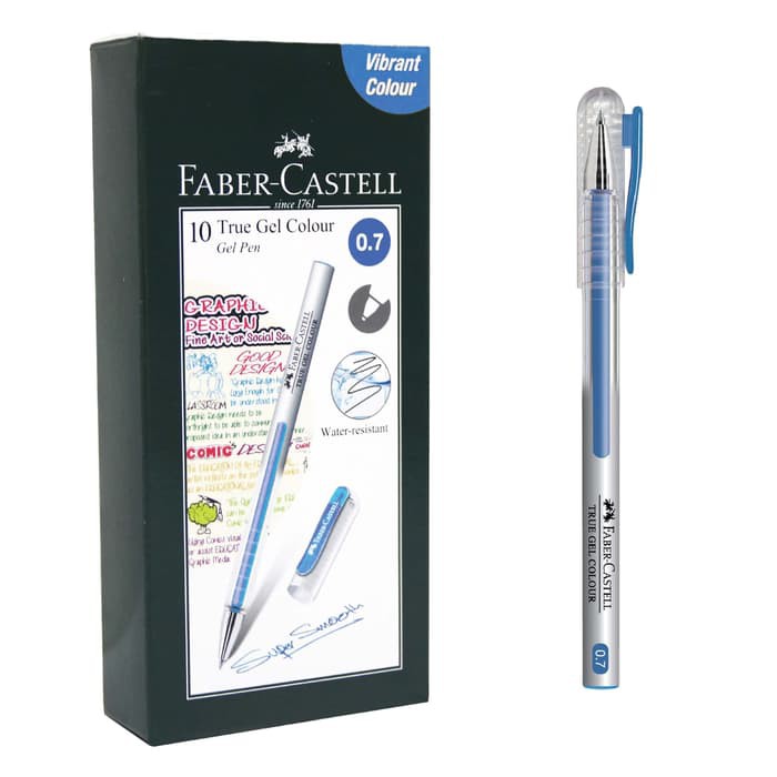 

OPEN SALE FABER-CASTELL TRUE GEL PEN -- LIGHT BLUE INK 0.7 MM