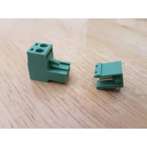 2EDG 5.08 2P L tekuk Green Terminal 2 pin Block Connector screw pitch 5.08mm 5.08 mm right angle